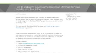 
                            5. How to add users to access the Blackbaud Merchant Services Web ...