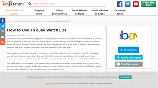 
                            13. How to Add, View, and Remove Items from an eBay Watch List