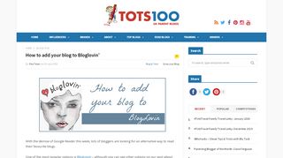 
                            4. How to add your blog to bloglovin | Tots 100