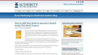 
                            12. | How to Add Your Book to Amazon's 'Search Inside This Book' Feature