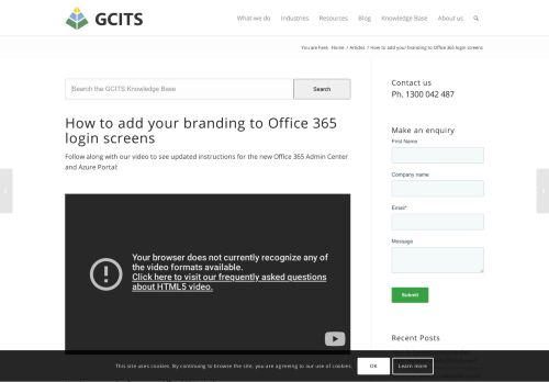 
                            6. How to add your branding to Office 365 login screens - GCITS