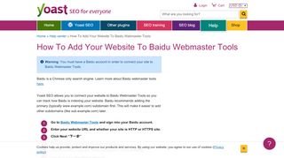
                            2. How To Add Your Website To Baidu Webmaster Tools - Yoast ...