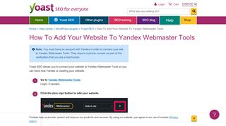 
                            4. How To Add Your Website To Yandex Webmaster Tools - Yoast ...