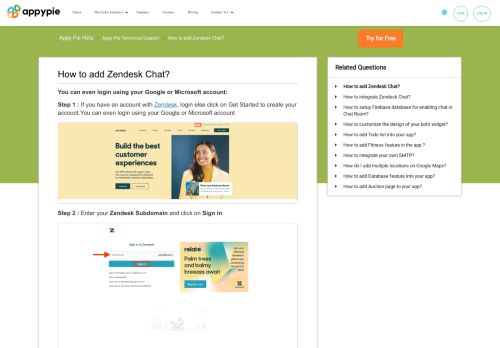 
                            12. How to add Zendesk Chat - Appy Pie