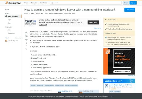 
                            12. How to admin a remote Windows Server with a command line interface ...