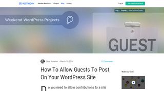 
                            12. How To Allow Guests To Post On Your WordPress Site - WPMU DEV