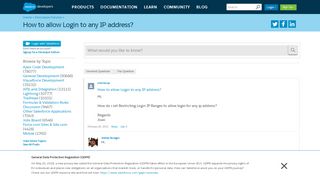 
                            4. How to allow Login to any IP address? - Salesforce Developer Community