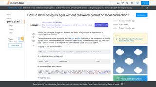 
                            2. How to allow postgres login without password prompt on local ...