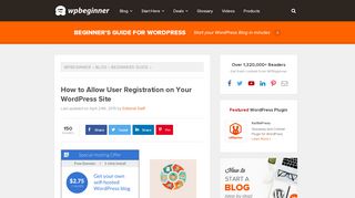 
                            8. How to Allow User Registration on Your WordPress Site - WPBeginner