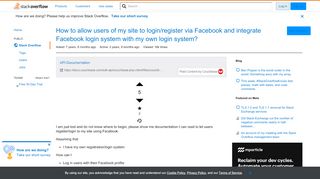 
                            12. How to allow users of my site to login/register via Facebook and ...