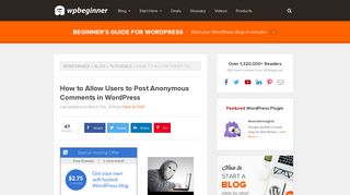 
                            5. How to Allow Users to Post Anonymous Comments in WordPress