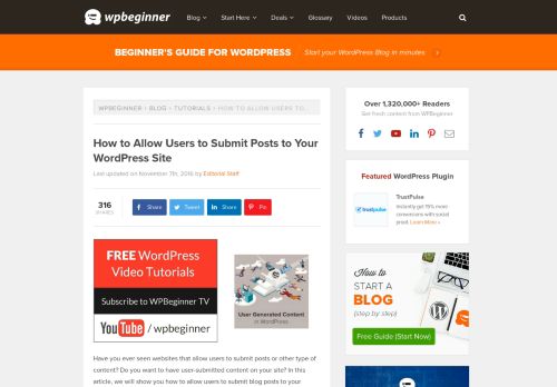 
                            8. How to Allow Users to Submit Posts to Your WordPress Site