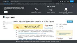 
                            10. How to alternate between login screen types in Windows 7? - Super User