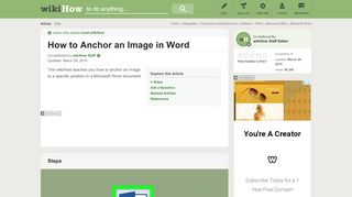
                            9. How to Anchor an Image in Word: 9 Steps (with Pictures) - wikiHow