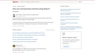 
                            5. How to anonymously comment using Disqus - Quora
