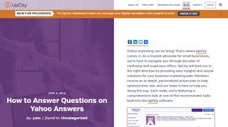 
                            12. How to Answer Questions on Yahoo Answers | UpCity