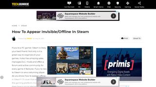 
                            7. How To Appear Invisible/Offline in Steam - TechJunkie