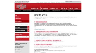 
                            13. How to Apply - Arkansas State University