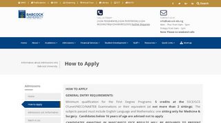 
                            4. How to Apply | Babcock University