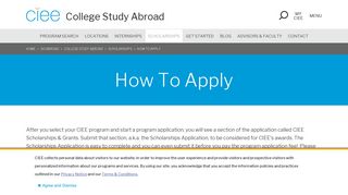 
                            5. How To Apply | College Study Abroad | CIEE