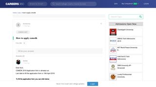 
                            5. How to apply comedk - Careers360