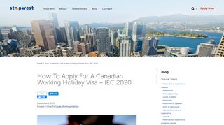 
                            10. How To Apply For A Canadian Working Holiday Visa - Updated for ...