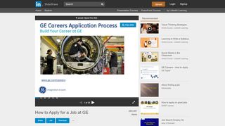 
                            6. How to Apply for a Job at GE GE Careers - SlideShare