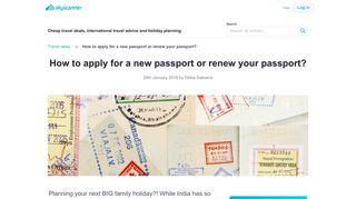 
                            13. How to apply for a new passport or renew your passport? - Skyscanner