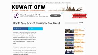 
                            6. How to Apply for a UK Tourist Visa from Kuwait | Kuwait OFW