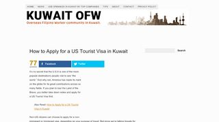 
                            9. How to Apply for a US Tourist Visa in Kuwait | Kuwait OFW