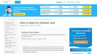 
                            7. How to Apply for Aadhaar card - ClearTax