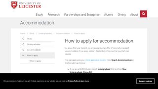 
                            3. How to apply for accommodation — University of Leicester
