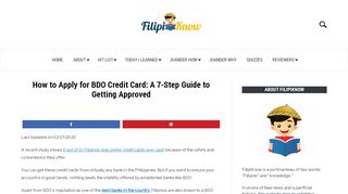 
                            12. How to Apply for BDO Credit Card: A 7-Step Guide to Getting Approved