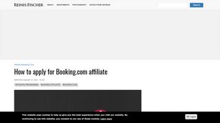 
                            7. How to apply for Booking.com affiliate | Reinis Fischer
