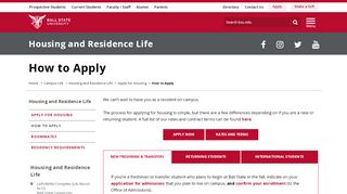 
                            10. How to Apply for Housing | Ball State University