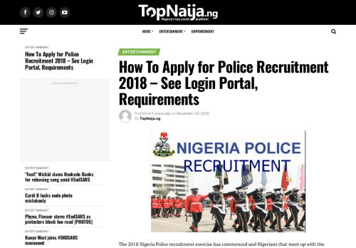 
                            4. How To Apply for Police Recruitment 2018 – See Login Portal ...