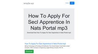 
                            7. How To Apply For Secl Apprentice In Nats Portal Free MP3 Download