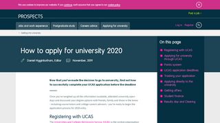 
                            8. How to apply for university | Prospects.ac.uk