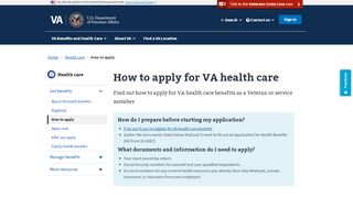 
                            5. How to Apply for VA Health Care: VA.gov