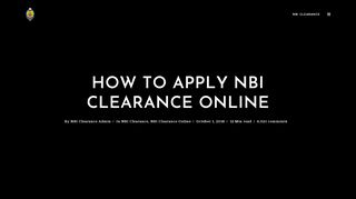 
                            5. How to Apply NBI Clearance Online