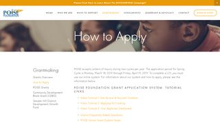 
                            5. How to Apply — POISE Foundation