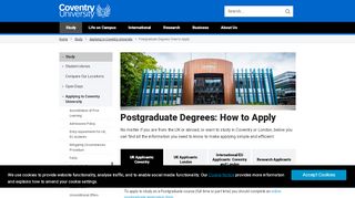 
                            4. How to Apply | Postgraduate | Coventry University