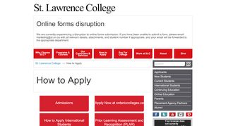 
                            4. How to Apply: St. Lawrence College