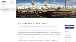 
                            6. How to Apply | The American University of Paris