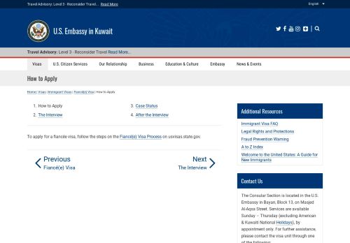 
                            4. How to Apply | U.S. Embassy in Kuwait
