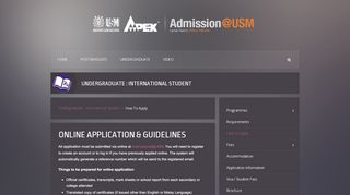 
                            6. How To Apply - USM Admission