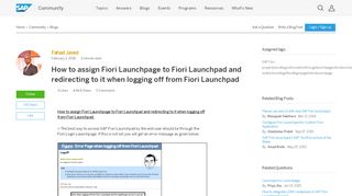 
                            8. How to assign Fiori Launchpage to Fiori Launchpad ... - SAP Blogs