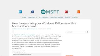 
                            8. How to associate your Windows 10 license with a Microsoft account ...