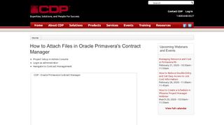 
                            7. How to Attach Files in Oracle Primavera's Contract Manager | CDP Inc ...
