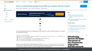 
                            11. How to authenticate google cloud SDK on a docker Ubuntu image ...